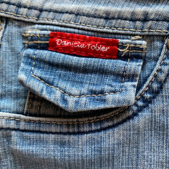 DANIELA TOBLER CROPPED BLUE JEANS SIZE 35 - Picture 8 of 9